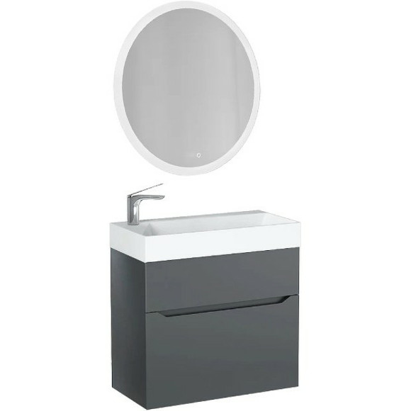 Тумба под раковину Jorno Folk 65 Folk.01.65/P/A/JR подвесная Антрацит