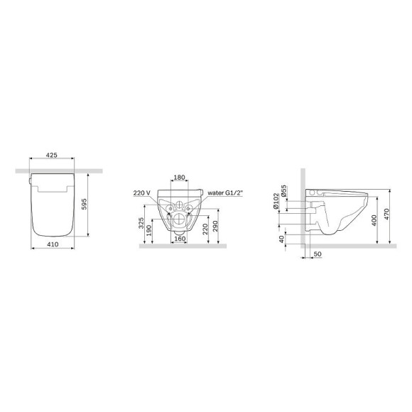 Унитаз-биде AM.PM Inspire V2.0 CCC50A1700SC подвесной с сиденьем Микролифт Унитаз-биде AM.PM Inspire V2.0 CCC50A1700SC подвесной с сиденьем Микролифт
