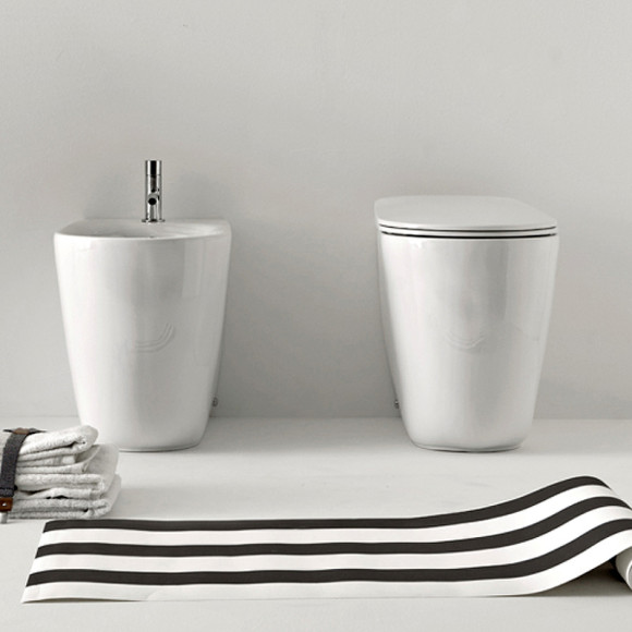 Унитаз Kerasan Nolita 531830 приставной Белый матовый без сиденья