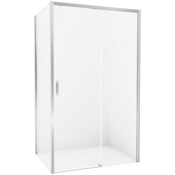 Душевой уголок New Trendy Prime Chrome 110х90 R D-0301A/D-0124B профиль Хром стекло прозрачное
