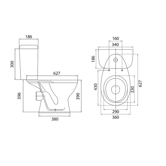 Унитаз компакт Santeri Pro 1.P215.5.S00.00B.F с бачком и сиденьем Унитаз компакт Santeri Pro 1.P215.5.S00.00B.F с бачком и сиденьем