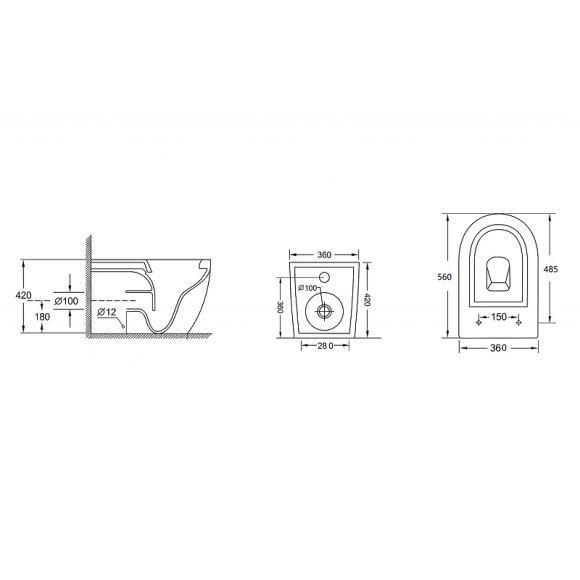 Унитаз Abber Bequem AC1111 приставной с сиденьем Микролифт Унитаз Abber Bequem AC1111 приставной с сиденьем Микролифт