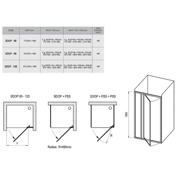 Душевая дверь Ravak Supernova SDOP-90 03V70100Z1 профиль Белый стекло Transparent Душевая дверь Ravak Supernova SDOP-90 03V70100Z1 профиль Белый стекло Transparent