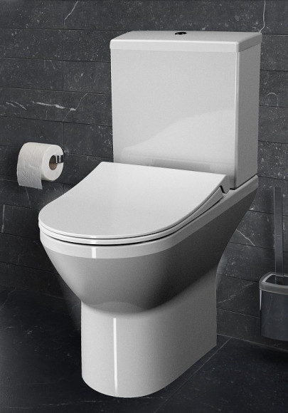 Унитаз компакт Vitra Integra Round Open-Back 9833B003-7206 с бачком и сиденьем Микролифт