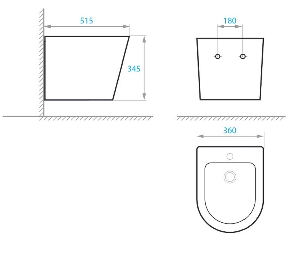 Биде Koller Pool Orion OR-0515-B подвесное Белое Биде Koller Pool Orion OR-0515-B подвесное Белое