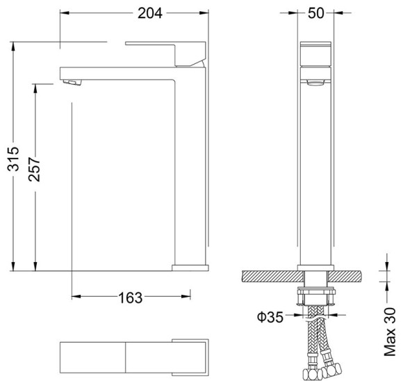 Смеситель для раковины Timo Selene 3011/16F Белый матовый