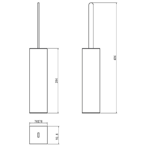 Ершик для унитаза Boheme 10949-G Золото