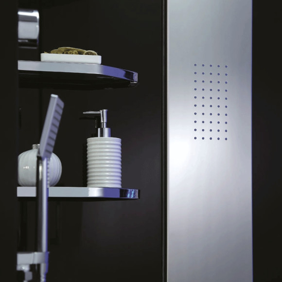 Душевая кабина Orans 130x130 89106b0 с баней профиль Черный задние стенки Черные Душевая кабина Orans 130x130 89106b0 с баней профиль Черный задние стенки Черные