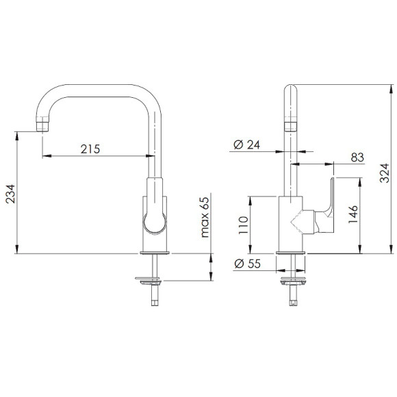 Смеситель для кухни Remer Energy EY72U Хром Смеситель для кухни Remer Energy EY72U Хром