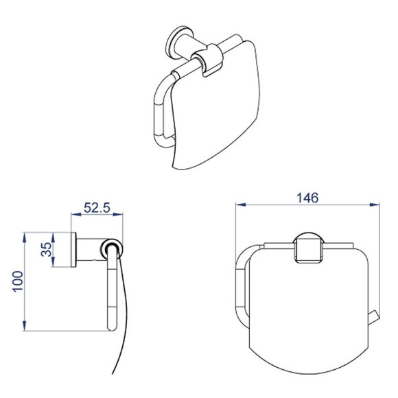 Держатель туалетной бумаги Azario Forny AZ-88310 с крышкой Хром Держатель туалетной бумаги Azario Forny AZ-88310 с крышкой Хром