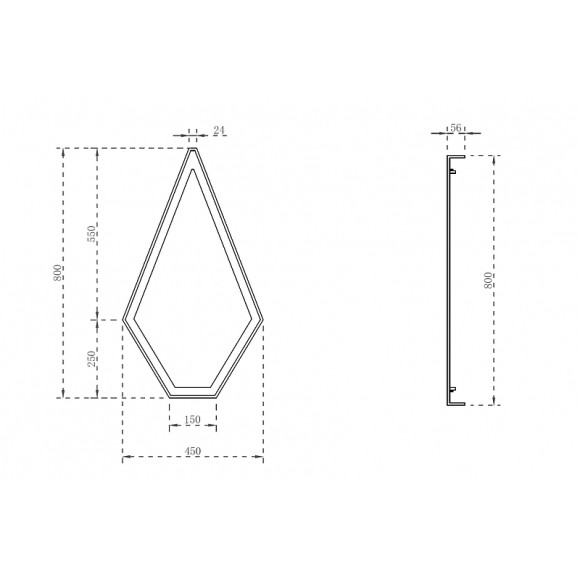 Зеркало Abber Stein 45 AS6611BR с подсветкой с многофункциональной панелью Зеркало Abber Stein 45 AS6611BR с подсветкой с многофункциональной панелью
