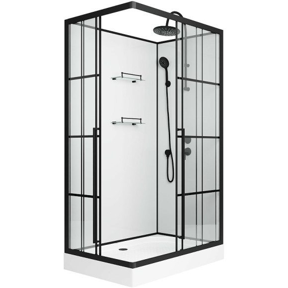 Душевая кабина Niagara Standart 100x80 R ST100/80/15QR/KL/BKT без гидромассажа Душевая кабина Niagara Standart 100x80 R ST100/80/15QR/KL/BKT без гидромассажа