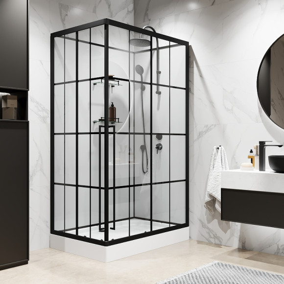 Душевая кабина Niagara Standart 100x80 R ST100/80/15QR/KL/BKT без гидромассажа Душевая кабина Niagara Standart 100x80 R ST100/80/15QR/KL/BKT без гидромассажа