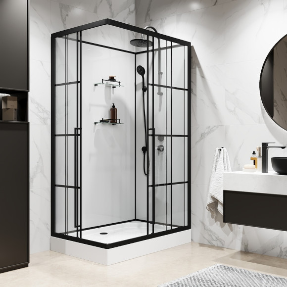 Душевая кабина Niagara Standart 100x80 R ST100/80/15QR/KL/BKT без гидромассажа Душевая кабина Niagara Standart 100x80 R ST100/80/15QR/KL/BKT без гидромассажа