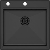 Кухонная мойка Paulmark Kroner-PRO 51 PM705151-GM Вороненная сталь