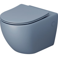 Унитаз Grossman Color GR-4411BSMS-21 подвесной Голубой матовый с сиденьем Микролифт Унитаз Grossman Color GR-4411BSMS-21 подвесной Голубой матовый с сиденьем Микролифт