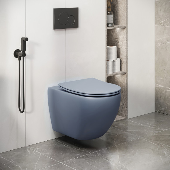 Унитаз Grossman Color GR-4411BSMS-21 подвесной Голубой матовый с сиденьем Микролифт