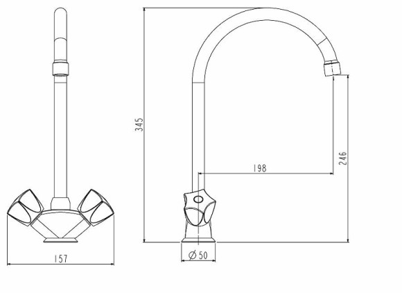 Смеситель для кухни ESKO Moscow MS 06 Хром
