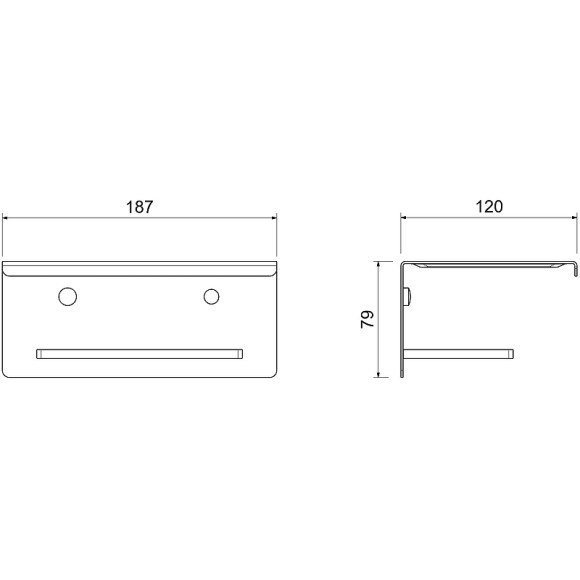 Держатель туалетной бумаги Aquatek Либра AQ4309CR с полкой Хром