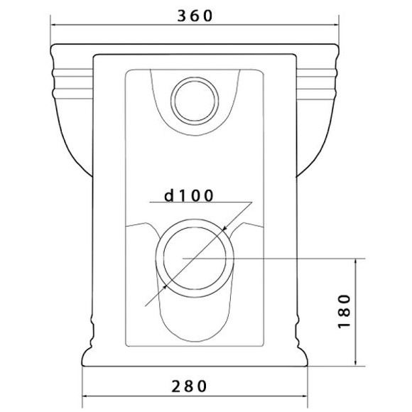 Унитаз Caprigo Armonia 5823 приставной без сиденья