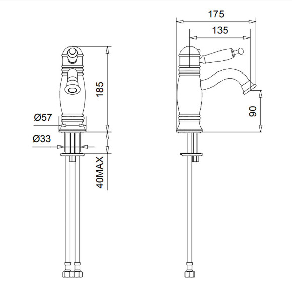 Смеситель для биде Migliore Oxford 19123 с термостатом Хром Смеситель для биде Migliore Oxford 19123 с термостатом Хром