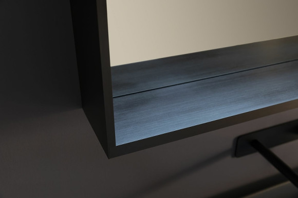 Зеркало Allen Brau Reality 90 1.32019.BB с подсветкой Черный браш с сенсорным выключателем