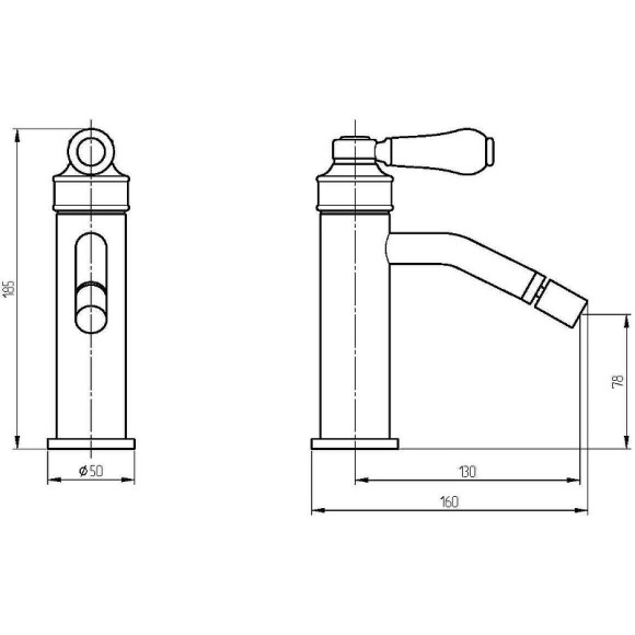 Смеситель для биде Migliore Ermitage Mini 28583 Бронза
