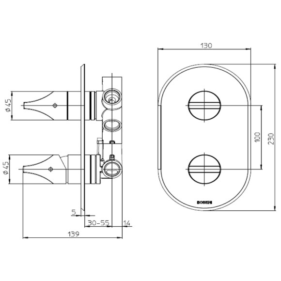 Смеситель для душа Bossini Apice Z00501.045 Белый матовый Смеситель для душа Bossini Apice Z00501.045 Белый матовый