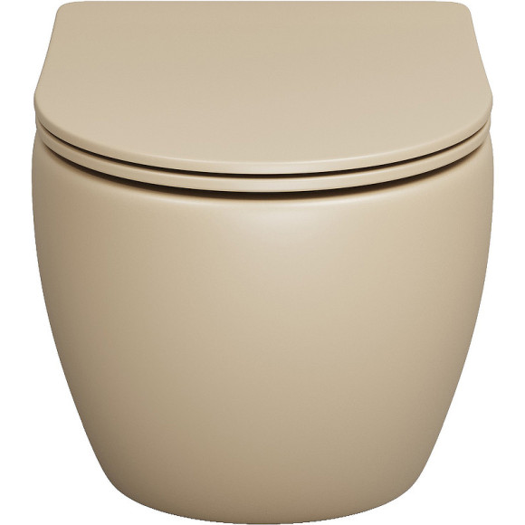 Унитаз Grossman GR-4455BEMS подвесной Бежевый матовый с сиденьем Микролифт Унитаз Grossman GR-4455BEMS подвесной Бежевый матовый с сиденьем Микролифт