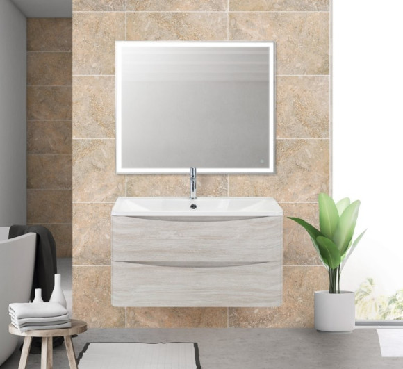 Тумба под раковину BelBagno ACQUA-900-2C-SO-RVB подвесная Rovere Vintage Bianco