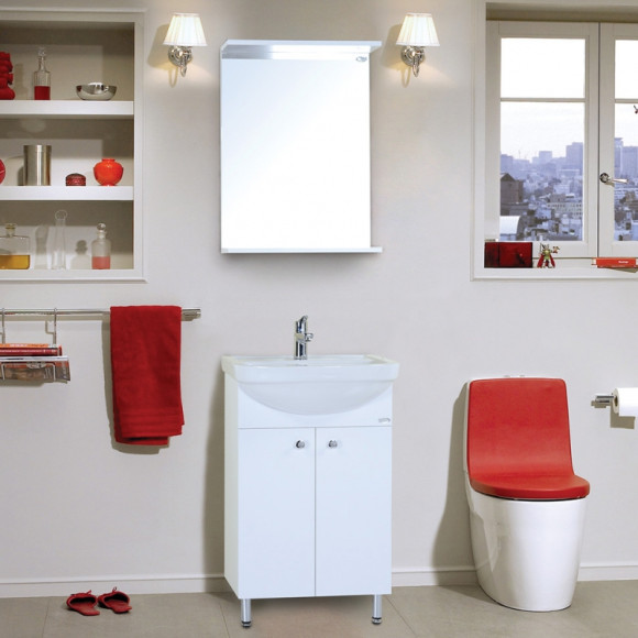 Тумба под раковину Onika Крит 52 разобранная Белая Тумба под раковину Onika Крит 52 разобранная Белая