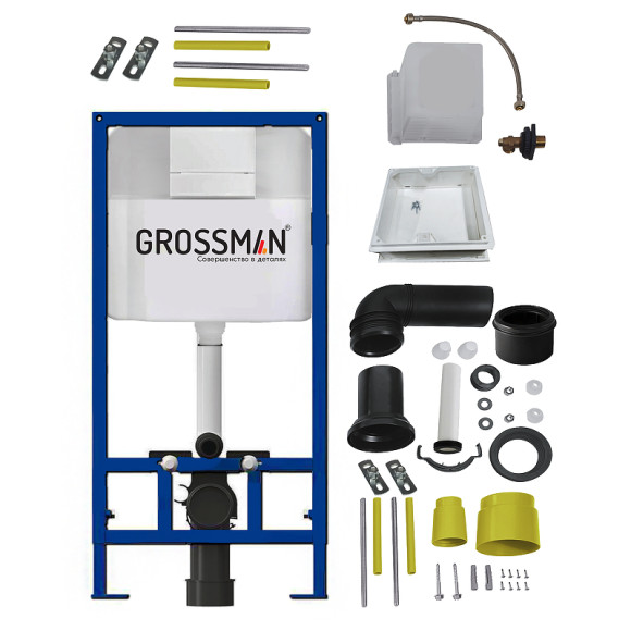 Инсталляция Grossman Classic 980.T1.04.100.100 для унитаза с клавишей смыва Хром глянцевый Инсталляция Grossman Classic 980.T1.04.100.100 для унитаза с клавишей смыва Хром глянцевый