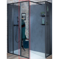 Душевая стенка Jacob Delafon Nouvelle Vague 40 E94WS40-MZ профиль Черный матовый стекло зеркальное Душевая стенка Jacob Delafon Nouvelle Vague 40 E94WS40-MZ профиль Черный матовый стекло зеркальное