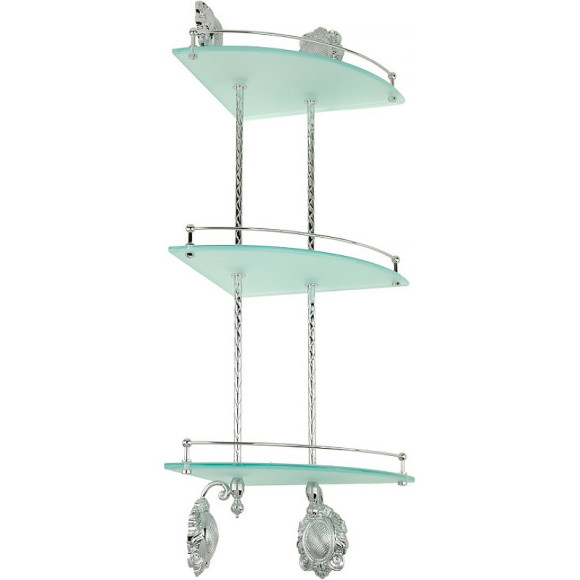 Стеклянная полка Migliore Cleopatra 16668 угловая Хром Стеклянная полка Migliore Cleopatra 16668 угловая Хром