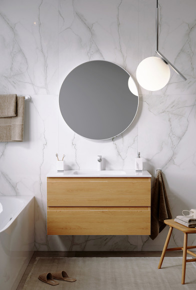 Тумба под раковину Aqwella Accent 100 ACC0110W подвесная Белая