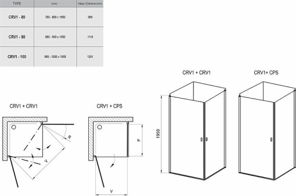 Душевая дверь Ravak Chrome CRV1-80 1QV40U01Z1 профиль Сатин стекло Transparent Душевая дверь Ravak Chrome CRV1-80 1QV40U01Z1 профиль Сатин стекло Transparent