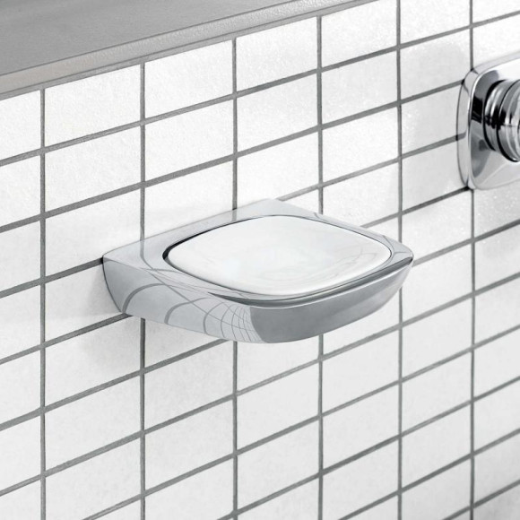 Мыльница Kludi Ambienta 5398505 Хром Белая Мыльница Kludi Ambienta 5398505 Хром Белая