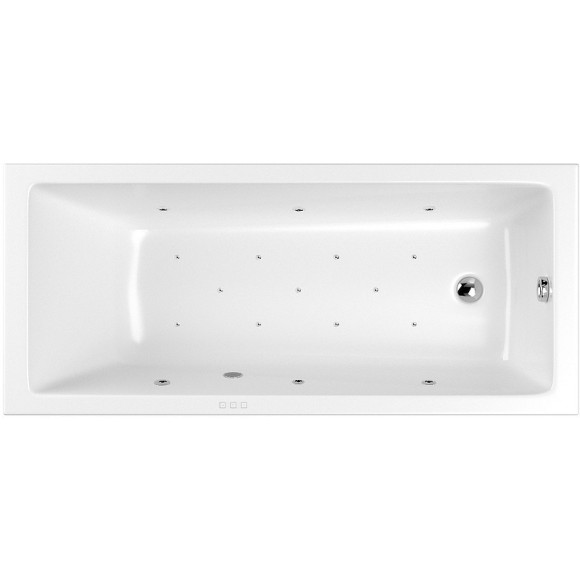 Акриловая ванна Whitecross Wave Slim 180x80 0111.180080.100.RELAX.CR с гидромассажем