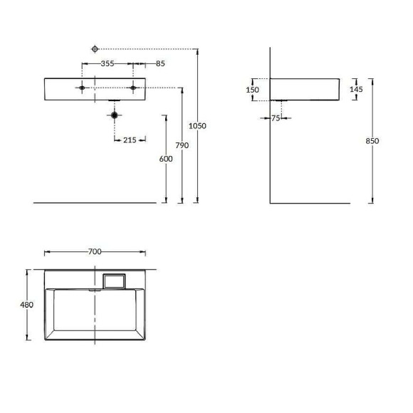 Раковина Kerama Marazzi Logica 70 LO.wb.70.0 Белая глянцевая Раковина Kerama Marazzi Logica 70 LO.wb.70.0 Белая глянцевая