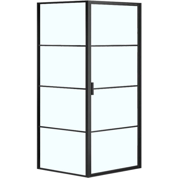 Душевой уголок Azario Richmond 90х90 AZ-NAG1221 900 BLACK профиль Черный стекло прозрачное