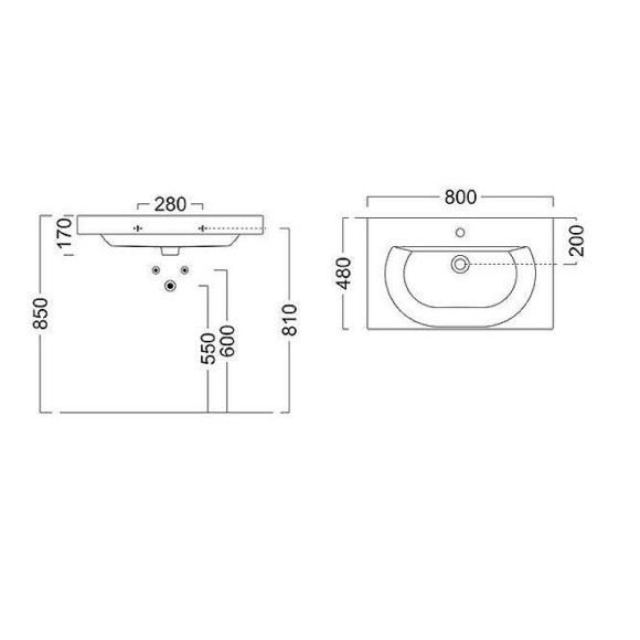 Раковина Kerama Marazzi Buongiorno 80 BG.wb.80 Белая глянцевая