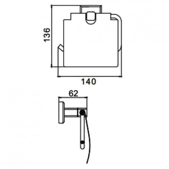 Держатель туалетной бумаги Gappo G38 G3803 с крышкой Хром