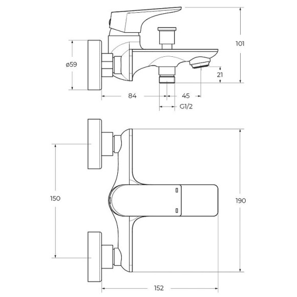 Смеситель для ванны BelBagno Marino MARINO-VASM-CRM Хром Смеситель для ванны BelBagno Marino MARINO-VASM-CRM Хром