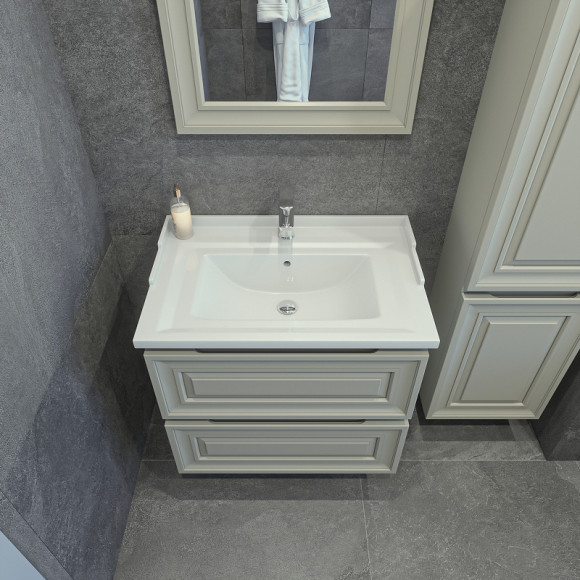 Тумба под раковину Caprigo Ponza 70 13520-030.000.00.20 подвесная Серая матовая