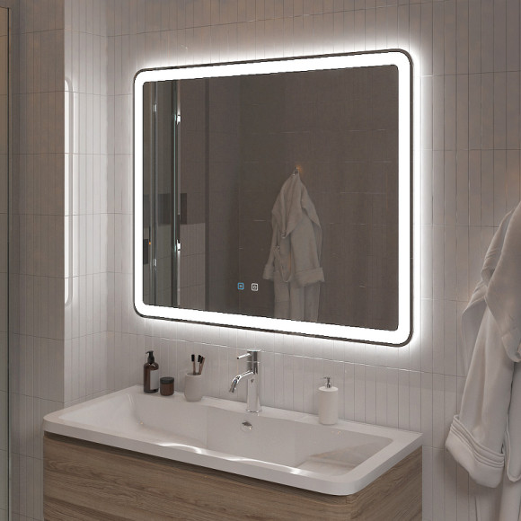 Зеркало BelBagno Marino 100 SPC-MAR-1000-800-LED-TCH-SND с подсветкой с голосовым управлением и подогревом Зеркало BelBagno Marino 100 SPC-MAR-1000-800-LED-TCH-SND с подсветкой с голосовым управлением и подогревом
