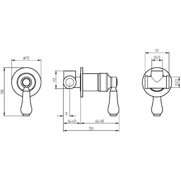 Смеситель для душа Migliore Ermitage Mini 28591 Хром Смеситель для душа Migliore Ermitage Mini 28591 Хром