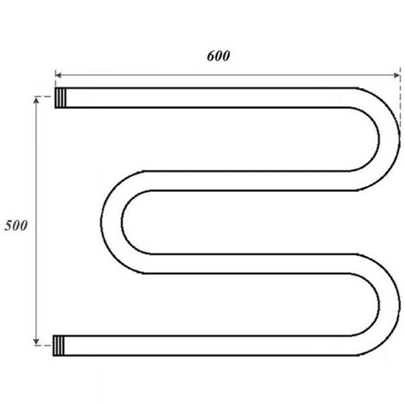 Водяной полотенцесушитель Point М-образный PN37556 500x600 Хром Водяной полотенцесушитель Point М-образный PN37556 500x600 Хром