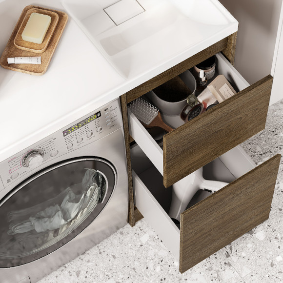 Тумба под раковину Aquaton Лондри 105 1A267001LHDY0 Дуб Кантри без фасада