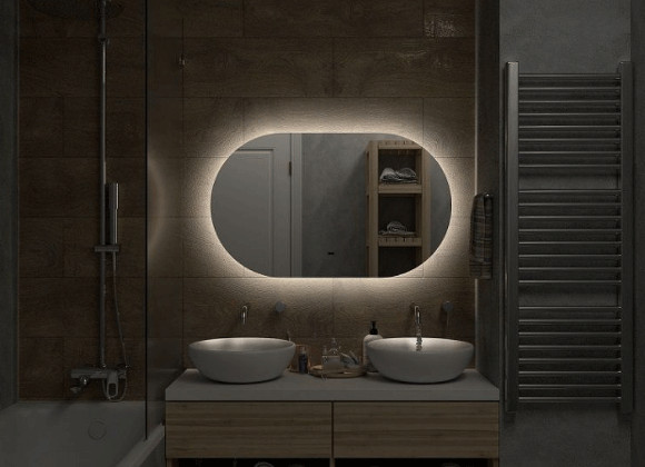 Зеркало Art&Max Torino AM-Tor-1100-650-DS-F с подсветкой с бесконтактным выключателем Зеркало Art&Max Torino AM-Tor-1100-650-DS-F с подсветкой с бесконтактным выключателем