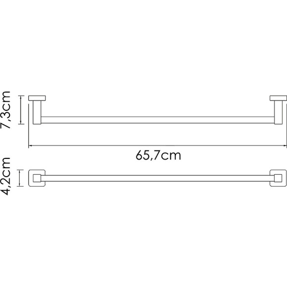 Полотенцедержатель WasserKRAFT Rhin K-8730 Хром Полотенцедержатель WasserKRAFT Rhin K-8730 Хром